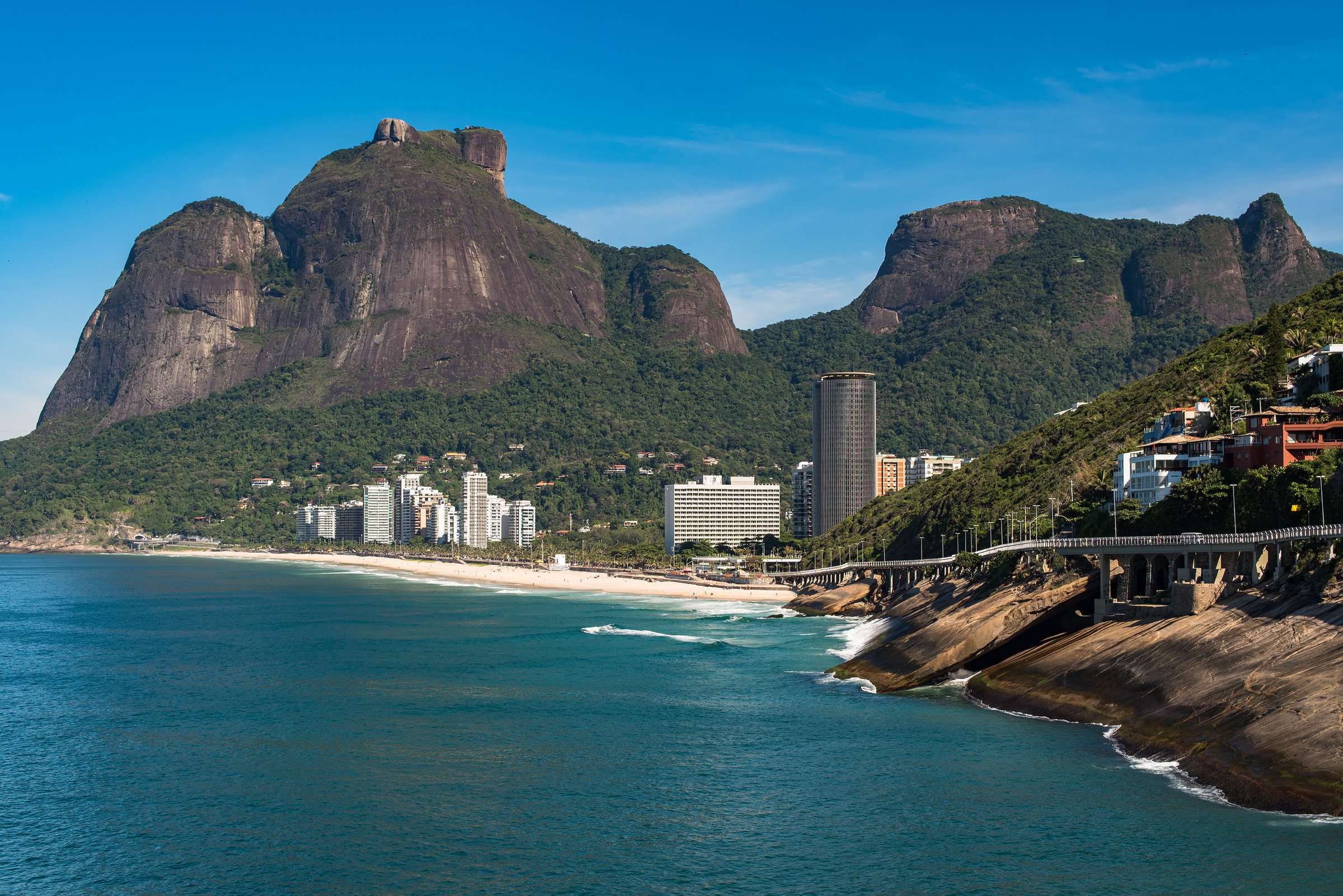 Pedra da Gávea, the granite monolith that presides over Joá and the western beaches of Rio.